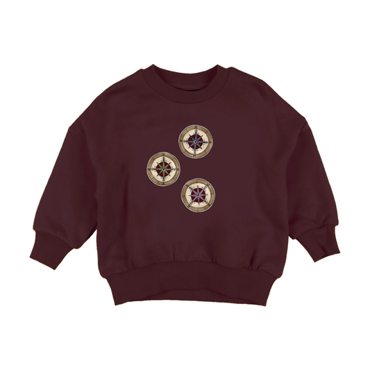 'Your Intuition Is Your Compass' Sweater  - Bordeaux - Kind Rebel