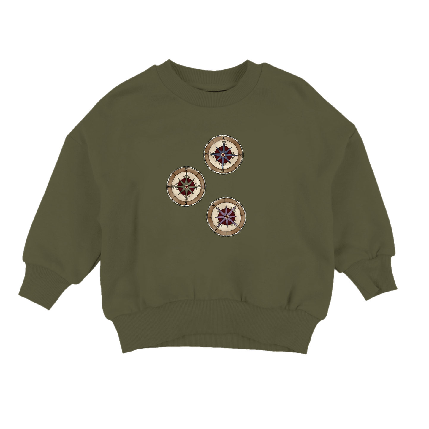 'Your Intuition Is Your Compass' Sweater  - Army Green - Kind Rebel