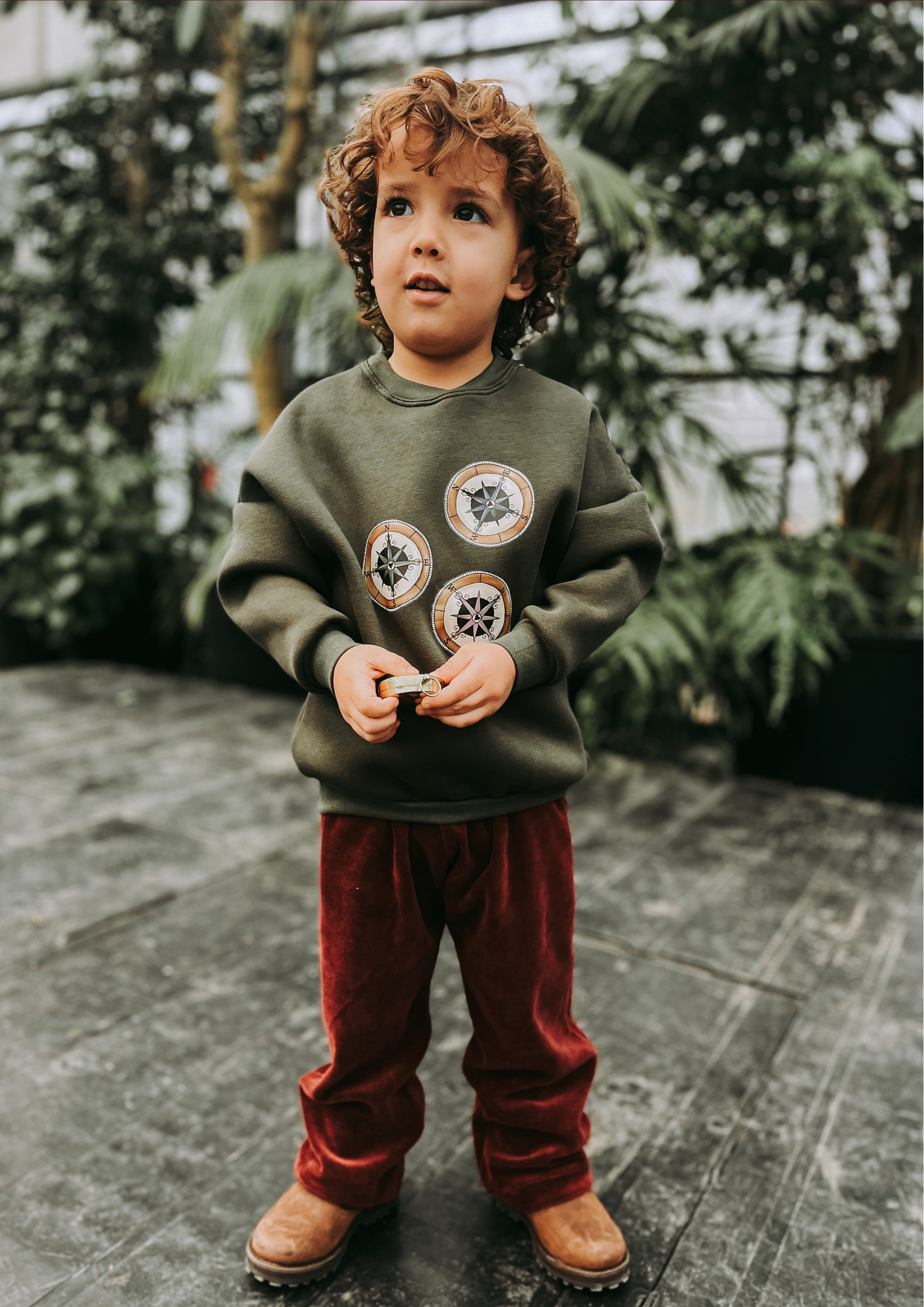 'Your Intuition Is Your Compass' Sweater  - Army Green - Kind Rebel