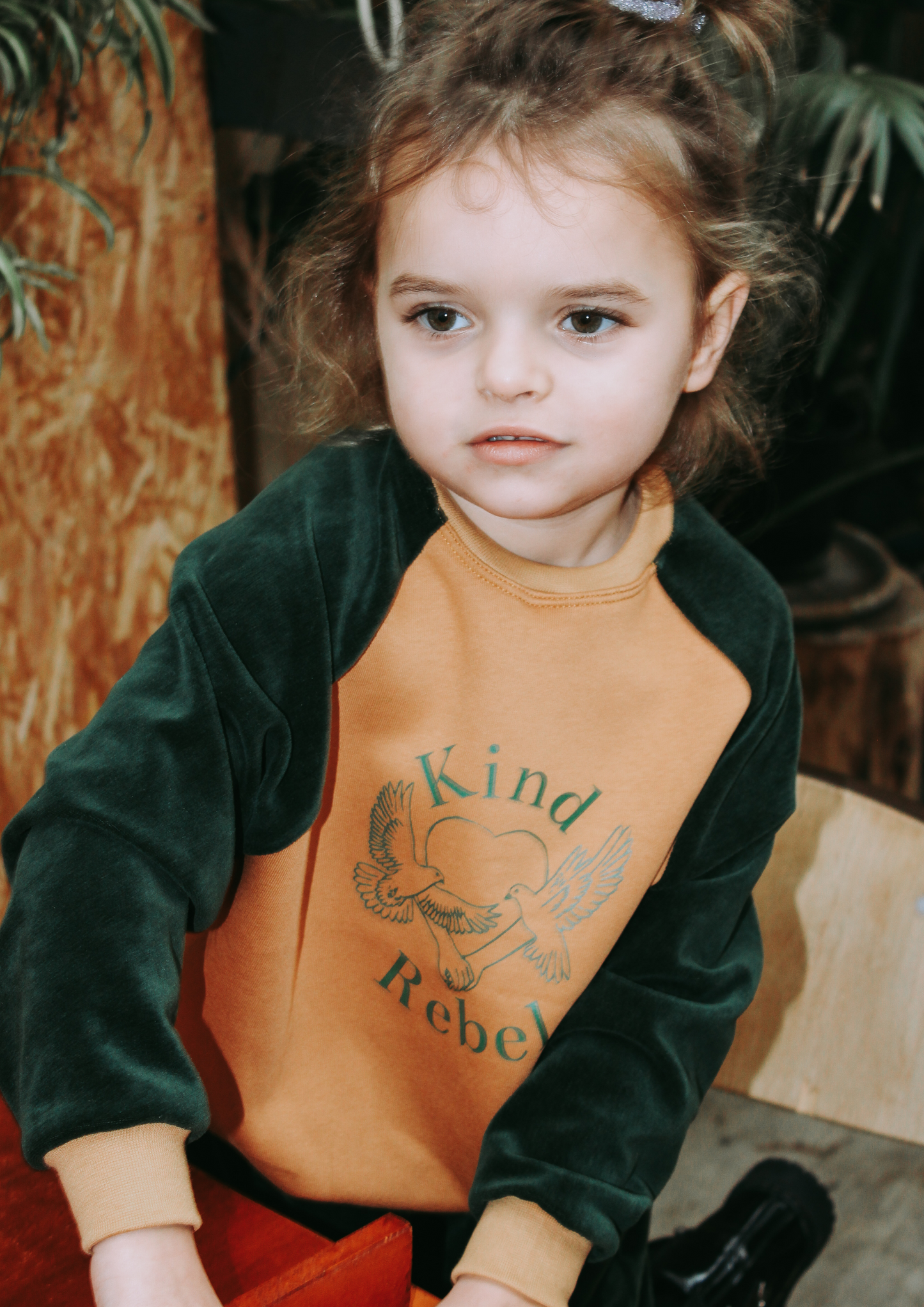 'Kind Rebel' Sweater - Green/biscuit - Kind Rebel