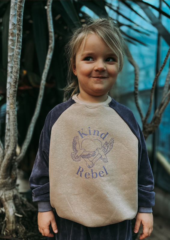 'Kind Rebel' Sweater - Purple/beige - Kind Rebel