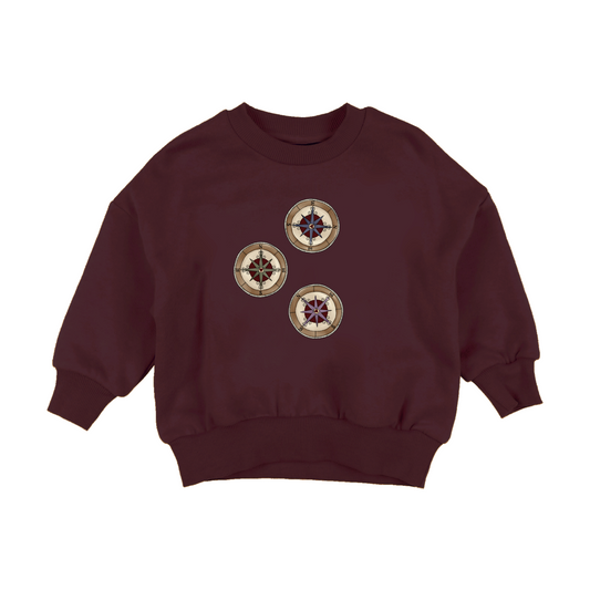 'Your Intuition Is Your Compass' Sweater  - Bordeaux