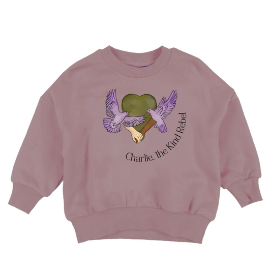 Pre-order: Gepersonaliseerde Kind Rebel Sweater - purple